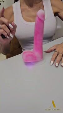 Video Thumbnail Pink Magic Real Feel Thrusting Vibrating Dildo